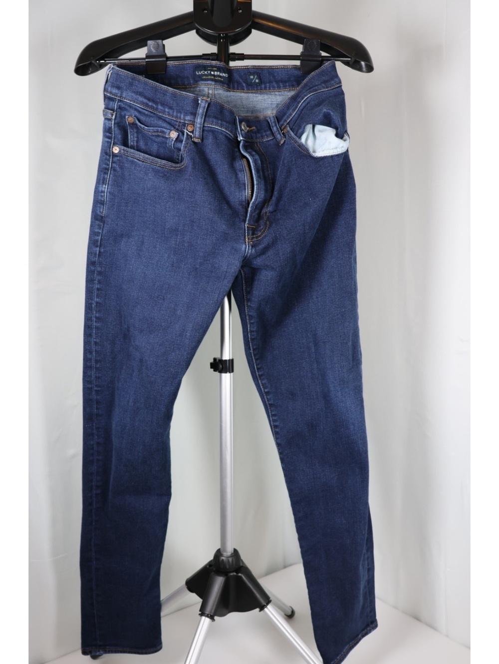Lucky Brand Men's 105 Slim Taper Jeans, Size 33x32, Dark Blue Denim